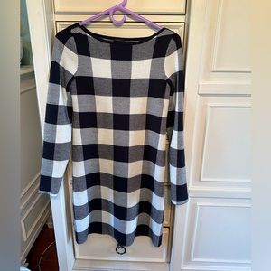Ann Taylor black and white sweater dress size xs